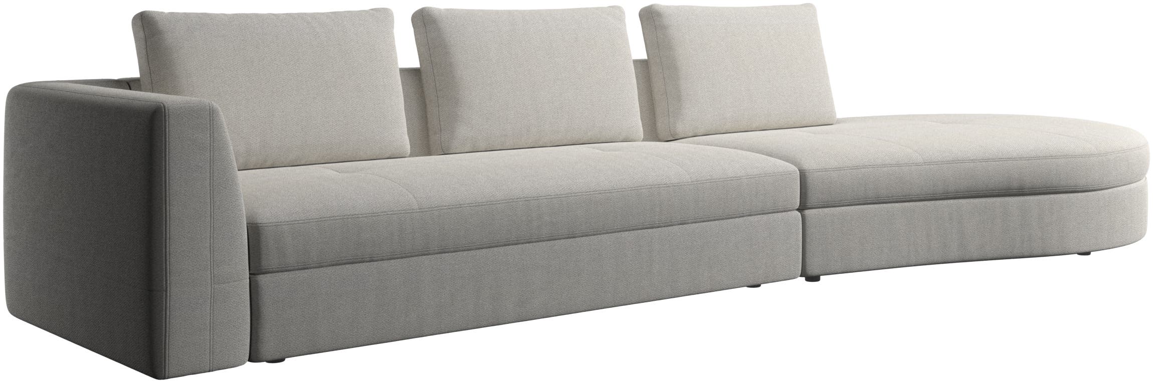 Bergamo sofa with round lounging unit,ライト | ボーコンセプト Bergamo sofa with round lounging unit,ライト | ボーコンセプト